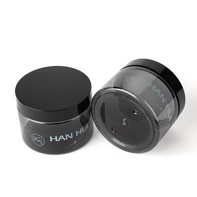 China 150ML Transparent Gray Wide Mouth PET Jars Cosmetic Jars With Screw Cap for sale