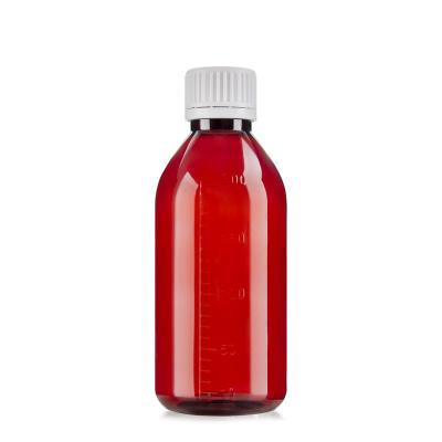 China 200ml Liquid Medicine Plastic Bottles With Screw Cap For Cough Syrup for sale