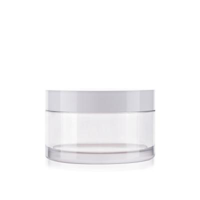 China 120ML Stylish Thick Wall Jar Crystal PET Cosmetic Containers For Creams for sale