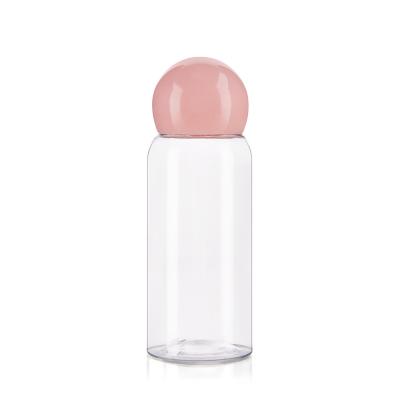 China 100ml Custom Cosmetic Bottles With Pink Round Screw Cap For Toner for sale