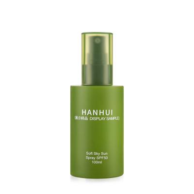 China Custom Green Plastic Spray Bottles With Green Cap 100ML Luxurious Height 91.5 MM Sample Provided for sale