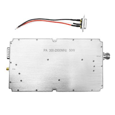 Chine 50W 300-2000MHz super large bande PA module de brouilleur de signal sans roue amplificateur de puissance RF module anti drone à vendre