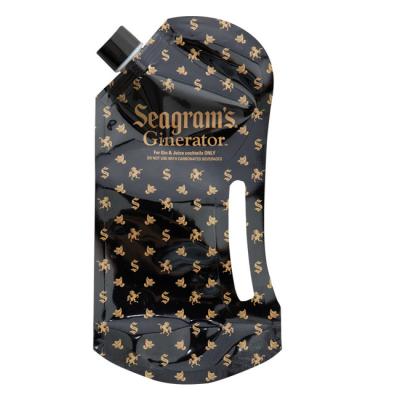 China Moisture Proof Stand Up Plastic Liquid Milk Juice Pouch With Corner Spout Stand Up Sauce Water Pack Oil Pouch for sale