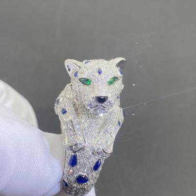 China Pendant Leopard Custom 18k Jewelry 18K Gold Gemstone Brilliant Cut Couple Rings Gold 18k for sale