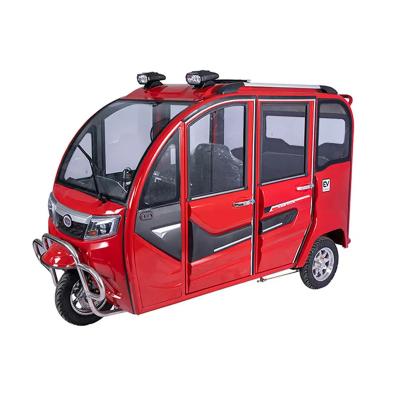 China Full Passenger Open Doors Passenger 5 Tricycle Car Electric Auto Rickshaw Tuk E Rickshaw Enclosed Electric Tricycle Passenger for sale