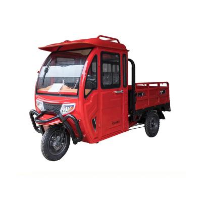 China Passenger 35km Per Hour Fast Electric Speed 3 Wheeler Half Closed Three Wheel Electric Cargo Tricycle With Cabin for sale