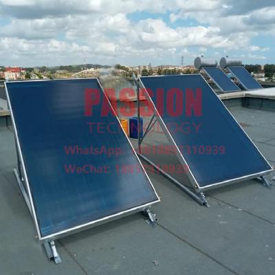China 2m2 Blue Color Flat Plate Solar Collector 200L Flat Panel Solar Water Heater for sale