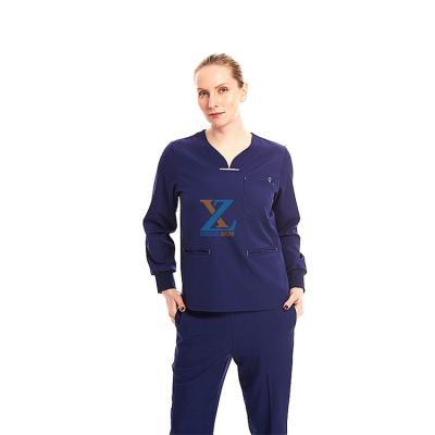 China Stylish/Comfortable/Absorb Sweat/Fashion/No Fade/Anti Bleach Hospital Uniforms 2022 Sets Stylish Medical Nursing Suit Women Nursing Scrubs Custom Print for sale