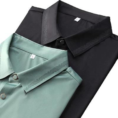 China Anti-wrinkle fathers summer short sleeved t-shirts, mature polo shirts, new factory direct sales, customizable for sale