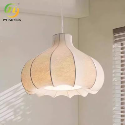 China Modern Design Fabric Pendant Lights Middle Size Chandelier for Dining Room in Japandi Wabi Sabi Style LED Light Source for sale