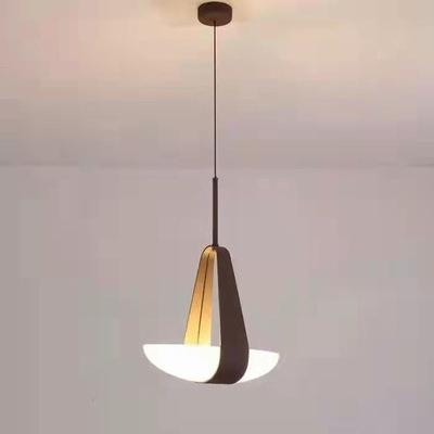 China Nordic Modern Creative D40cm*H50cm Leather Glass Pendant Light Chandelier for Living Room and Dining Room for sale