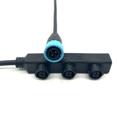 China 10A Resistência à chama 94-V0 Conector de acoplamento masculino-feminino de bloqueio automático de 2 pines para aplicações industriais à venda