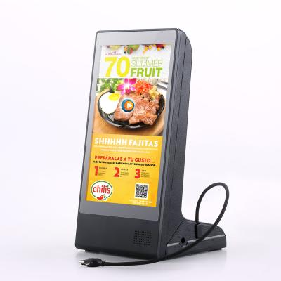 China Innovative 8 Inch 1080P HD IPS LCD Full View Screen 5 in 1 Functions Restaurant Menu Power Bank Self Order Kiosk Android Table Top Stand Advertising Player for sale