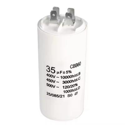 China CBB60 Air Conditioner Capacitor 35uf 40uf 50uf New Condition Valve for AC for sale