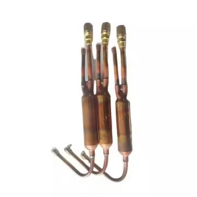 China Filter Drier Standard Color Refrigeration Unit Welding Copper Filter With Access Valve for sale