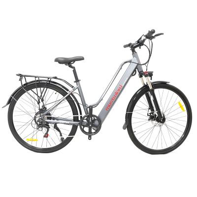 China 48V 350W 7Speed Inch 350W Rear Hub Motor City Ebike 48V 9.6AH Lithium Battery Electric Adult Commuter Bike for sale