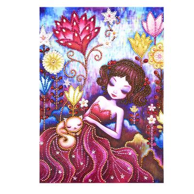 China Home decoration; gifts ; wedding diy decoration shaped diamond embroidery kit home decoration open pretty girl diamond painting for sale