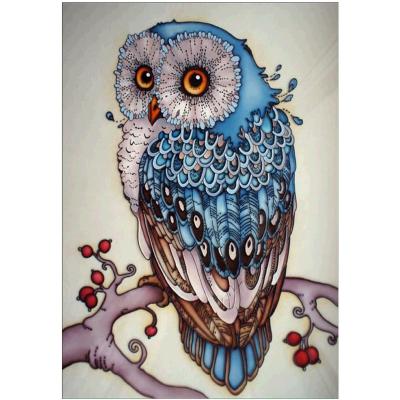 China Home decoration; gifts ; Wedding Decoration DIY Decorative Painting Round Full Diamond Embroidery Owl 5D Diamond Painting Kit for sale