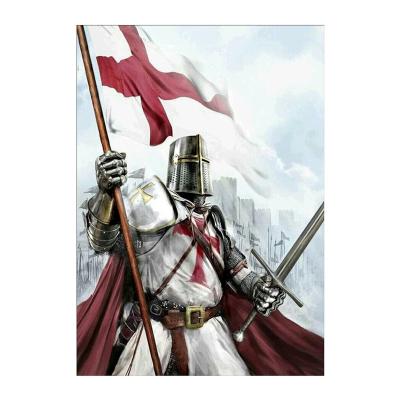 China Full Diamond Canvas Artist Home Decoration DIY Diamond Embroidery Character Pattern Kit 5d Crusader Modern Diamond Painting for sale