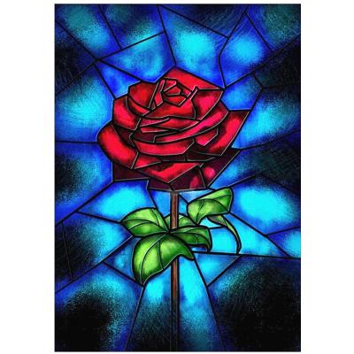China Modern Diamond 5D Diamond Painting of Flower DIY Diamond Embroidery Set Home Decoration Rose Pattern Ornaments Round Full for sale