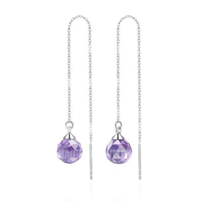 China Handmade Jewelry Chain Dangle Earrings For Women Siver Plated Threader Earrings For Women for sale