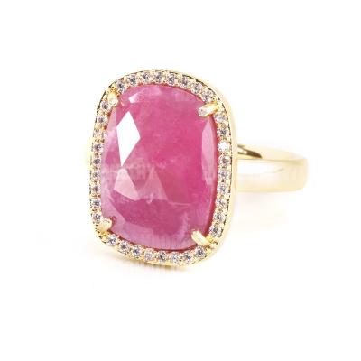 China Handmade Jewelry Oval Gold Plated Engagement Ring For Women, Gift Rings for sale