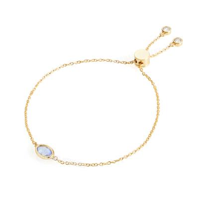 China Handmade Jewelry JUPITER Natural Labradorite Sliced Polo Stretch Bracelet 14K Gold Plated For Women Fashion Jewelry for sale