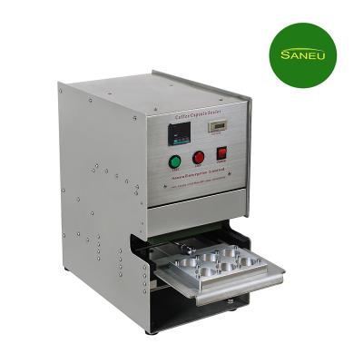 China SANEU High Speed Semi Automatic Coffee K Cup Automatic Heating Sealing Machine 6 Cups K Cup Sealer One Time for sale