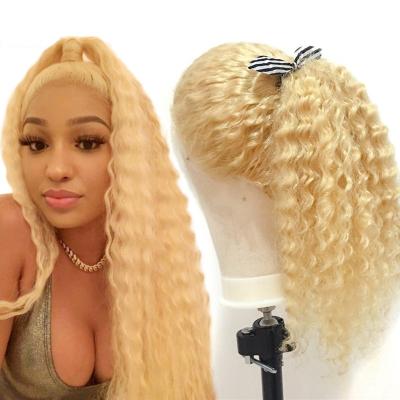 China Brazilian Cheap Natural Blonde Wigs Barely Shedding Soft Thick Hair Wigs 100% Virgin Hair Wholesaler Hairpiece 613 Full Lace Wigs Full Lace Front for sale