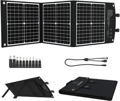 China 60W 2022 High Quality Portable Solar Charger 60W Solar Panel Foldable Charger For Travel for sale