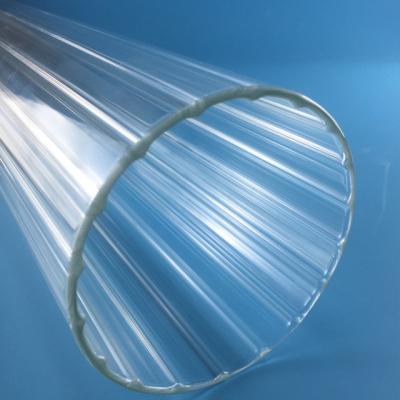 China Decorative Flower Shape Glass Borosilicate Tubing With Ribs Inside For Lamping for sale