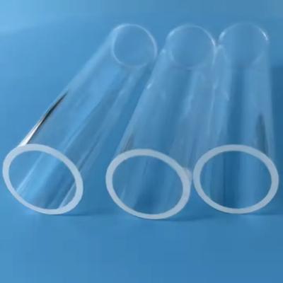 China Tubo de vidro de quartzo de sílica transparente polido de diâmetro diferente à venda