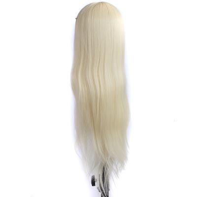 China Cosmetology Mannequin Heads Chemical Fiber Training Head Haircut Haircut Doll Hot Selling Braided Head for sale