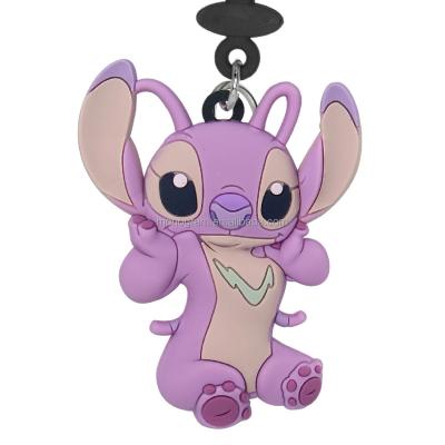 China GIFT /Collectibles DISNEY CUTE PLASTIC ANGEL FIGURE MOST CHAIN KEYCHAIN PVC SOFT TOUCH BAG CLIP POPULAR ANIME for sale