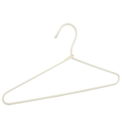 China Factory Direct Minimalist Space Saving Cheap Clothing Rope Metal Wire Hangers With Braided Rope zu verkaufen