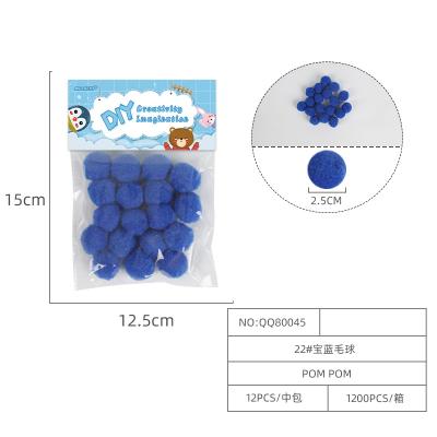 China Wholesale 2.5CM DIY Handmade Stuff Festival Sewing Craft Kids Toy Decoration Soft Plush Pompoms Ball for sale