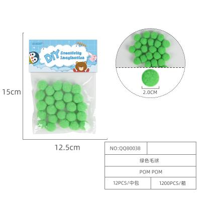 China Festival Stuff Factory Head 2cm Diy Accessories Fluffy Soft Plush Pompones Handmade Craft Pompoms Ball for sale