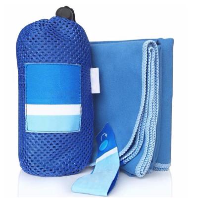 China Kundenspezifischer Microfiber-Veloursleder-Großhandelssport Mesh Bag Gym Towel zu verkaufen