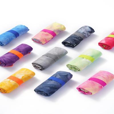 China New Arrival Customized Double Sided Printed Tie Dye Towel Sand Free for Microfiber Sport Towel Travel Beach in Summer for sale