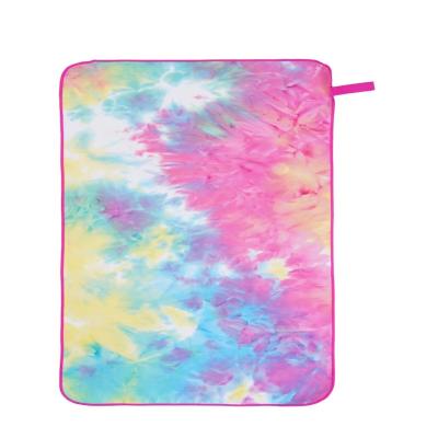 China Wholesale Black Microfiber Sport Towel Sublimation Personal Colorful Quick Drying Tie-Dyed Sport Fitness Towels 50x100cm for sale