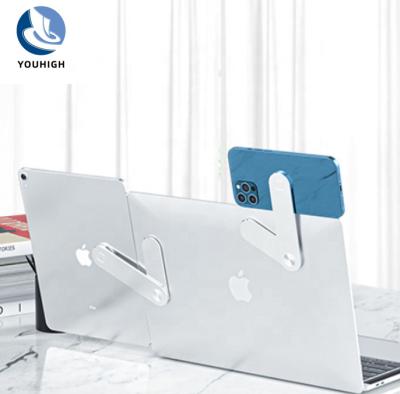 China Universal Magnetic Adjustable Expansion Bracket Mobile Phone Clip Mount Side Laptop Holder Magnetic Suction Mobile Phone Holder for sale