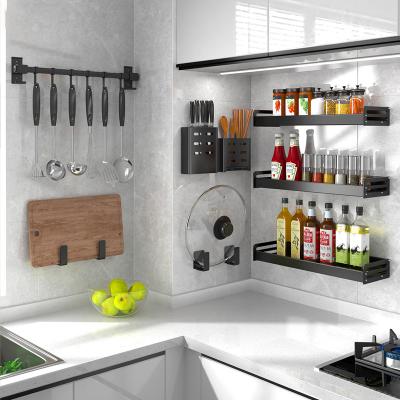 China Home Appliance Wall Hanging Shelf Rack Kitchen Utensil Organizers Kitchen Shelf Armrio de cozinha Kitchen Organization for sale