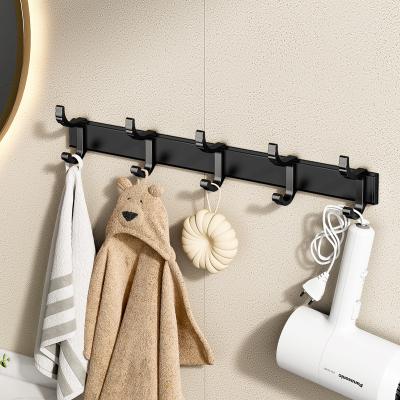 China Morden Metal Coat Hook Rustic Home Decorative Black White Texture Wall Mounted Removable Coat Hooks for sale