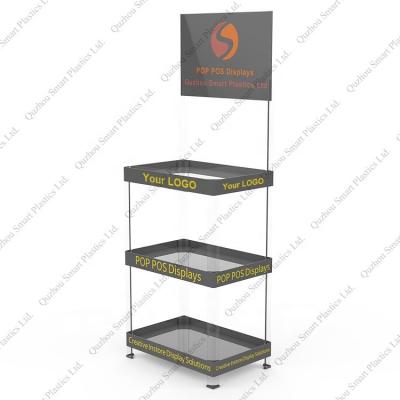 China Advertising floor stand coconut water POS display rack frying oil partner display stand manufacturer for sale