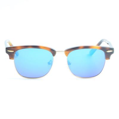 China Newest Trendy Mirror YMO Sunglasses Kids Metal Blue Polarized Sun Glasses Kids Acetate Frame Sunglasses Kids Glasses for sale