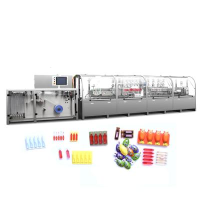 China Full Servo Motor Full Packing Machine High Speed Servo Plastic Bottle Ampoule Oral Liquid Filling Sealing Machine for sale