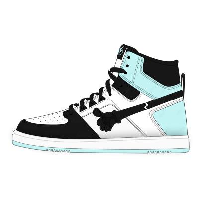 China Cushioning fashion trend non-slip Wear-resistant 2023 New Design Supplier Basketball Shoes Genuine Leather Sports Shoes Custom Logo Retro Casual Walking Shoes for sale