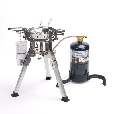 China Food Grade Propane Aluminum Alloy Stainless Steel Manual Camping Foldable Tough 4000w Gas Stove for sale