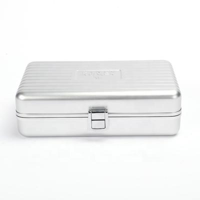 China Portable aluminum alloy compact and stylish metal aluminum suitcase for sale