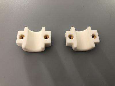 China Customized Wear Resistant Alumina Ceramic Heat Resistant Notched Ceramic Eyelet for sale